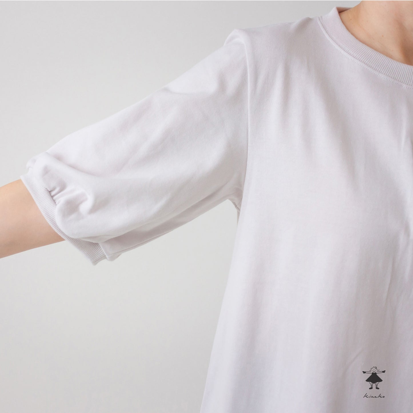 天竺 前タックTシャツ