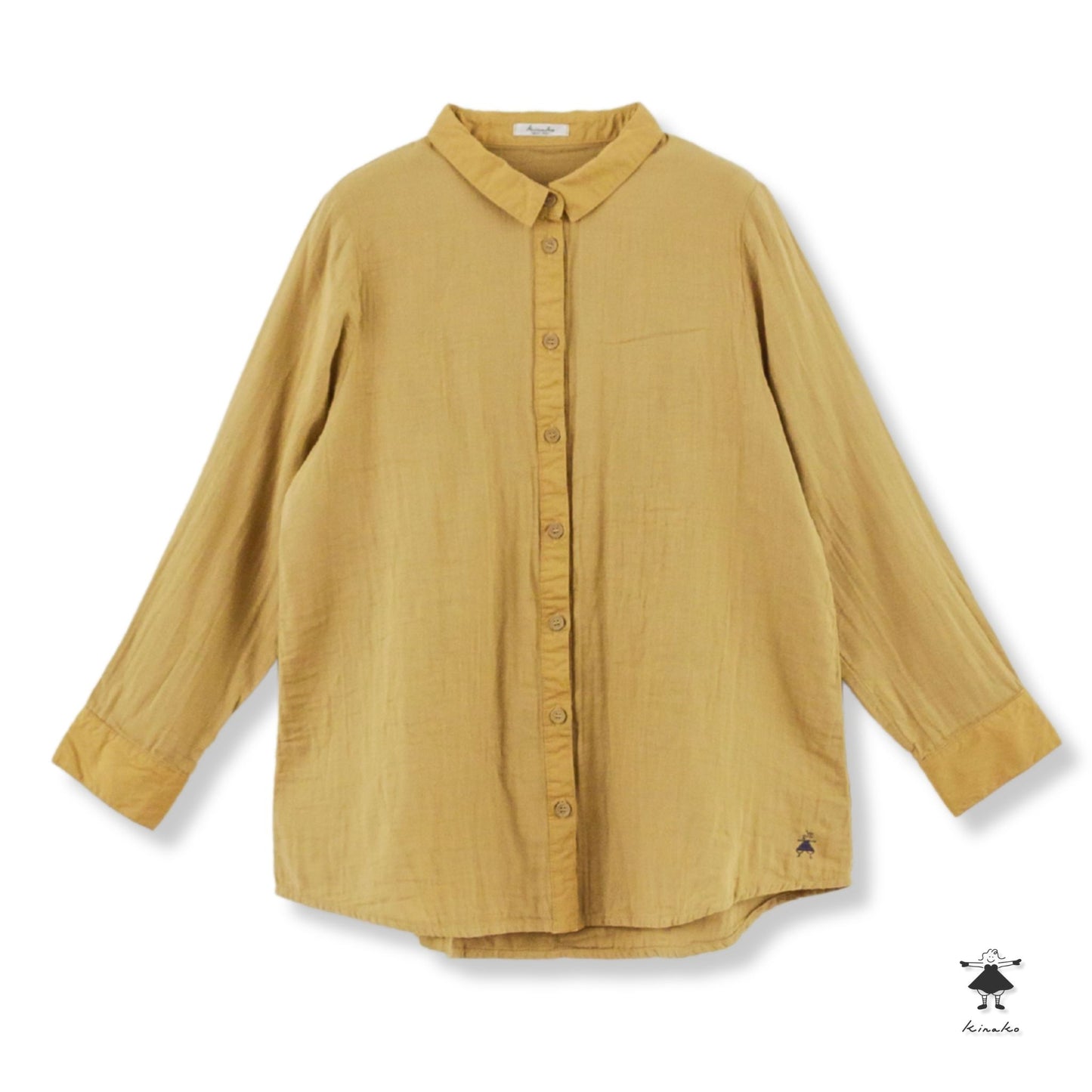 ダブルガーゼロングシャツ