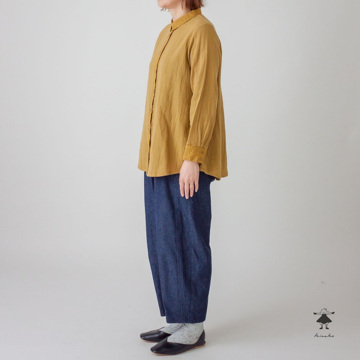 ダブルガーゼロングシャツ