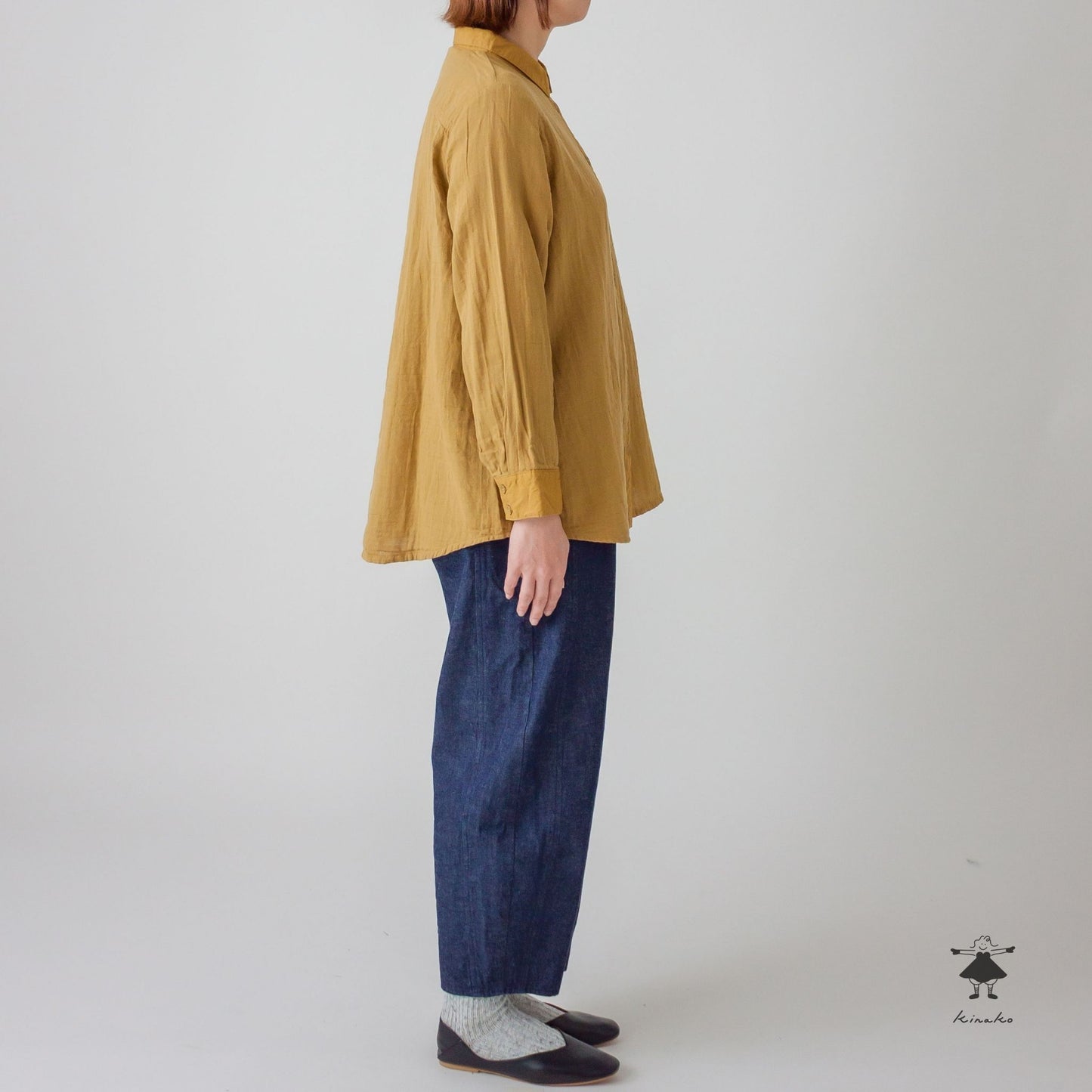 ダブルガーゼロングシャツ