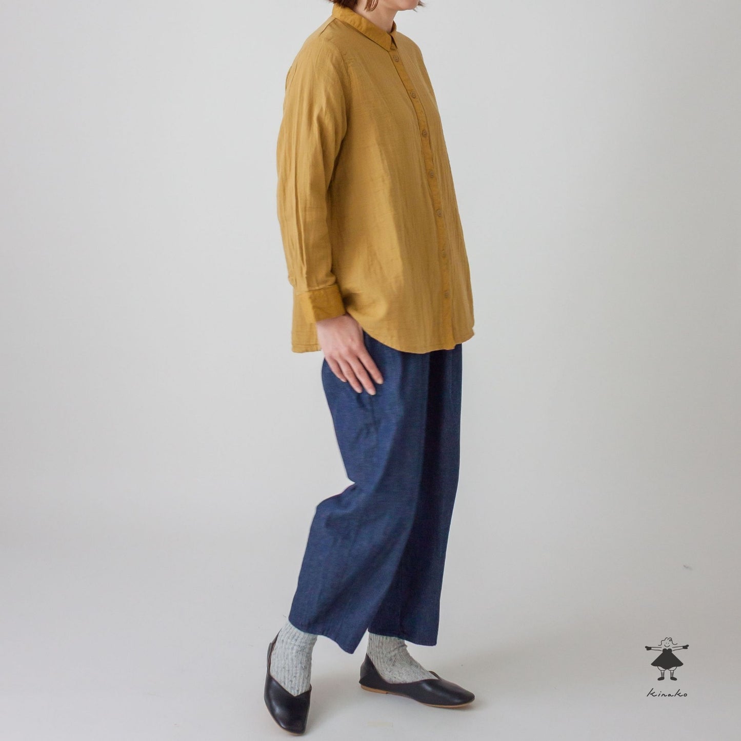 ダブルガーゼロングシャツ