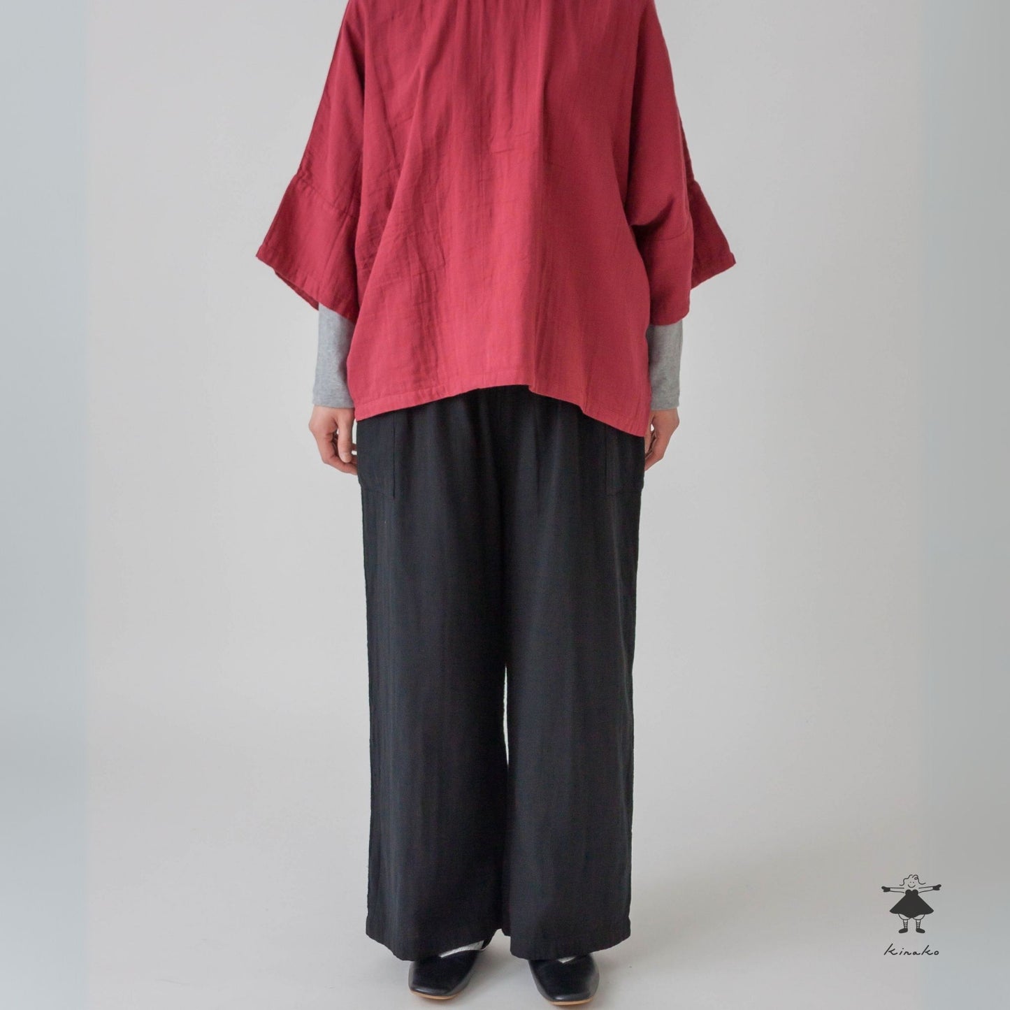 トリプルガーゼストレートパンツ