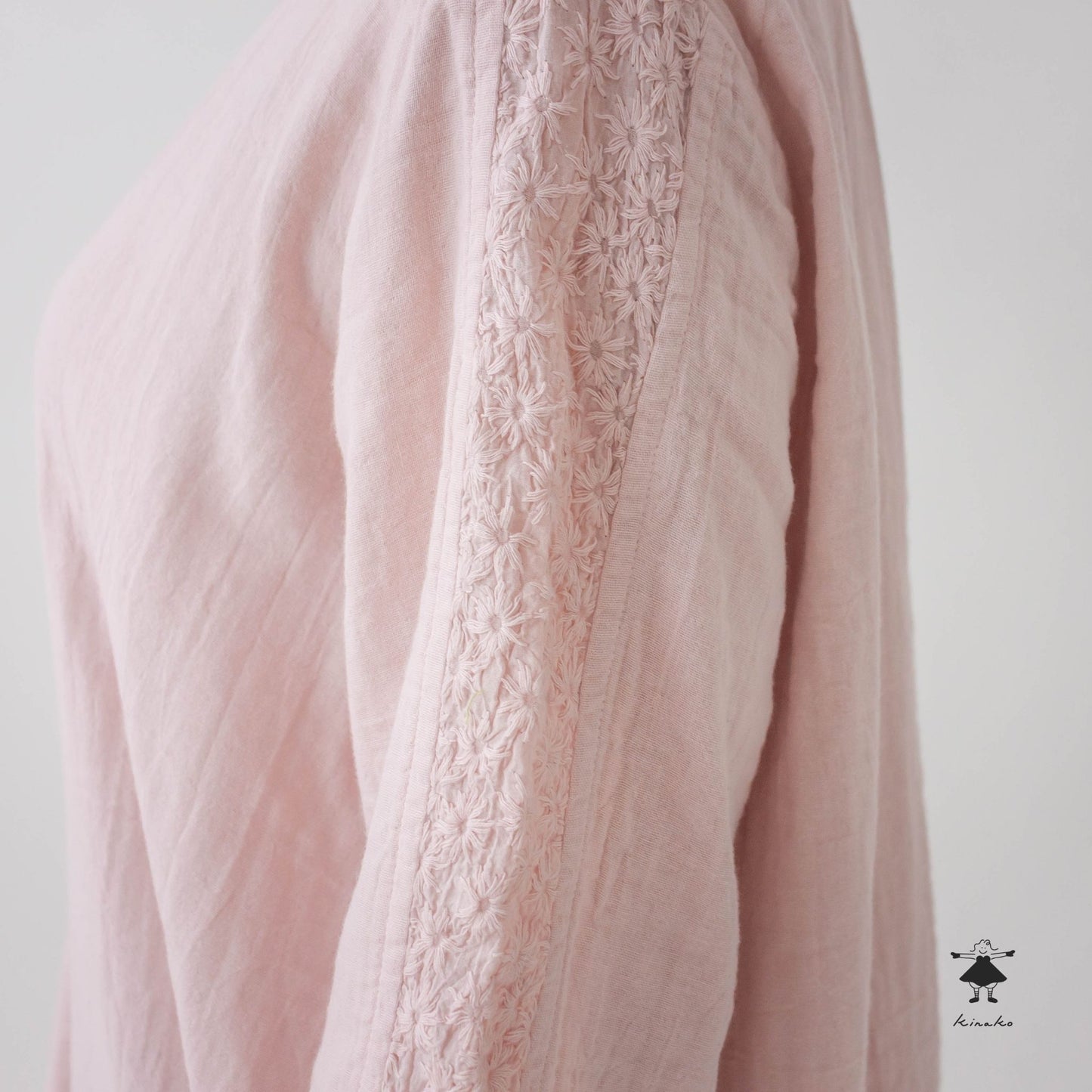 ダブルガーゼ袖切替チュニック