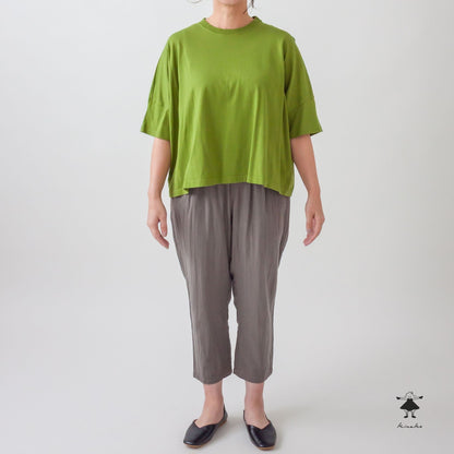 天竺 ショート丈 プルオーバー
