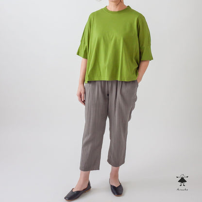 天竺 ショート丈 プルオーバー