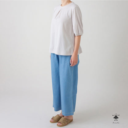 天竺 前タックTシャツ
