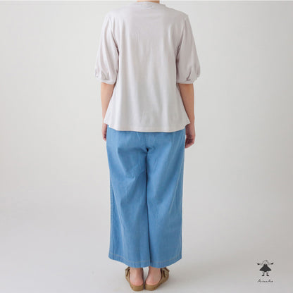 天竺 前タックTシャツ