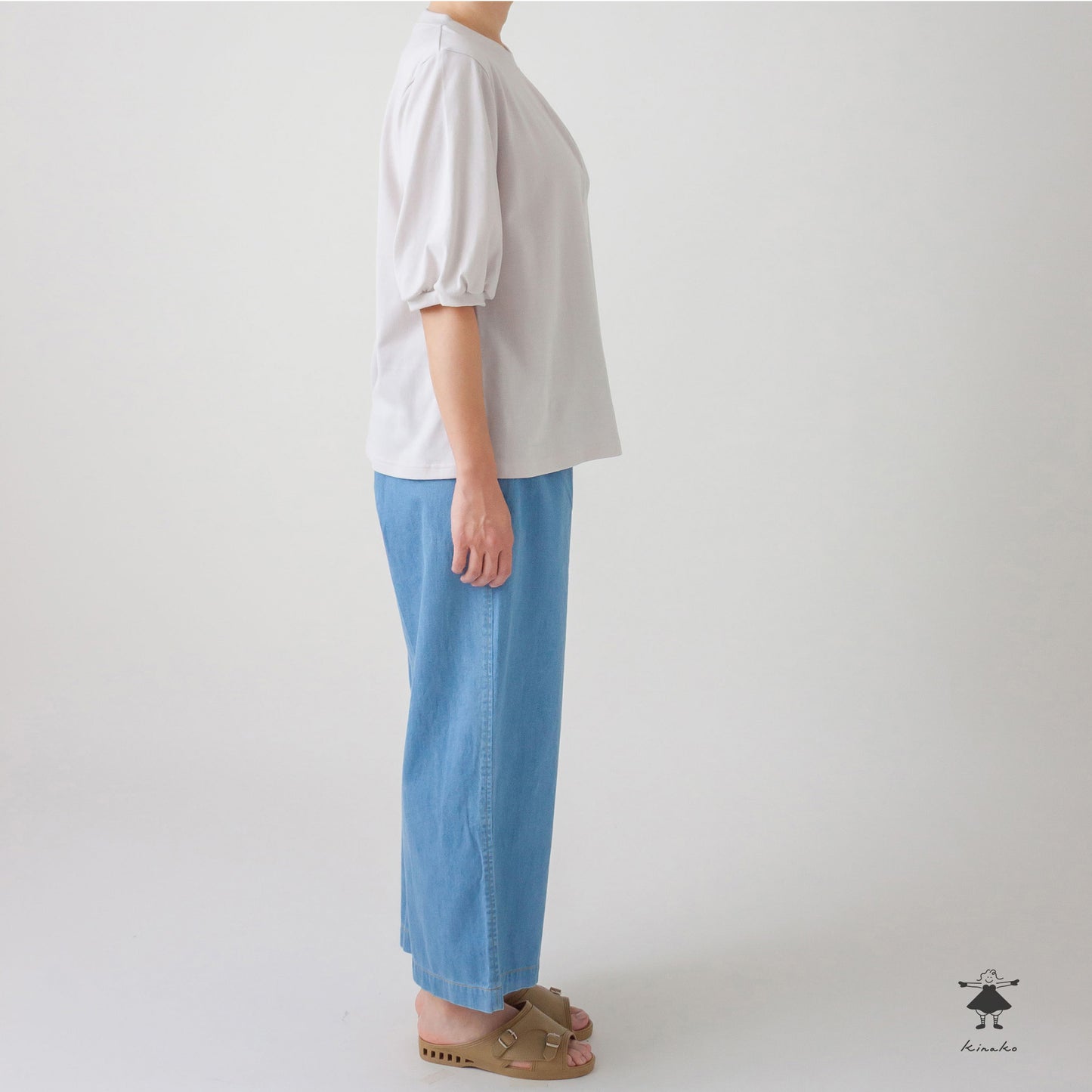 天竺 前タックTシャツ