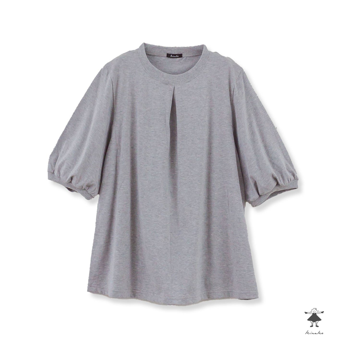 天竺 前タックTシャツ