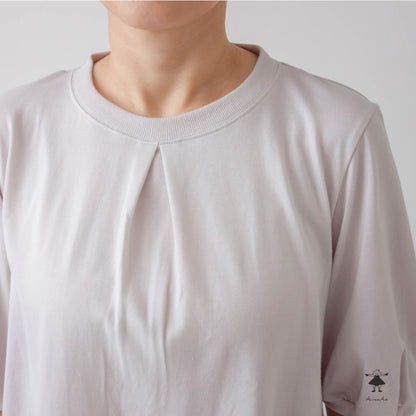 天竺 前タックTシャツ