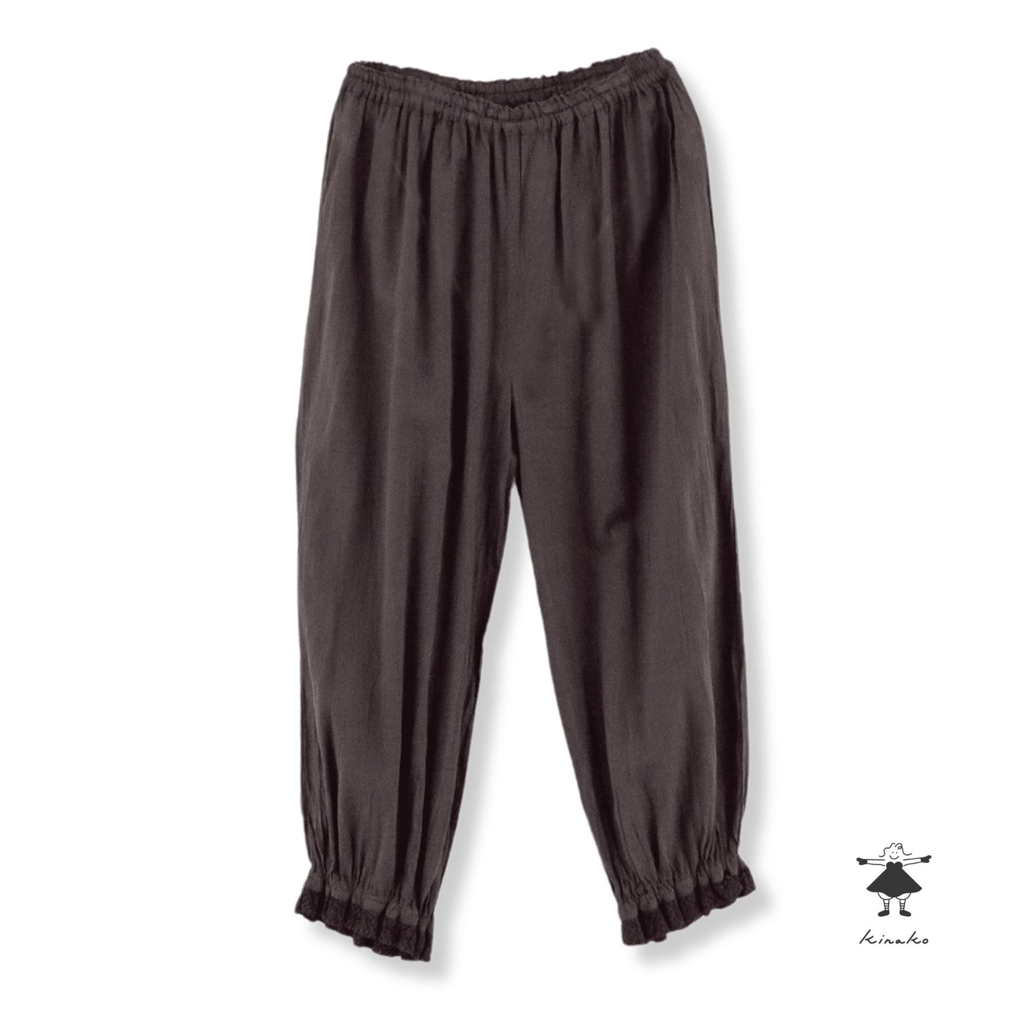 シングルガーゼ裾レースペチパンツ
