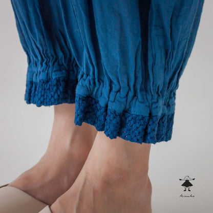 シングルガーゼ裾レースペチパンツ