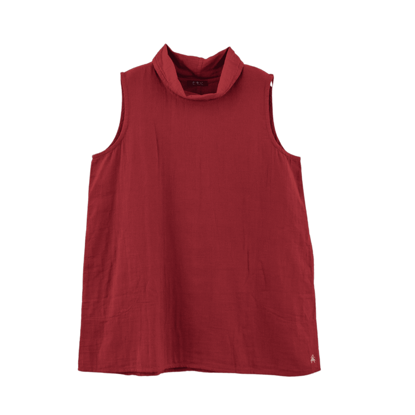 Double gauze high neck vest