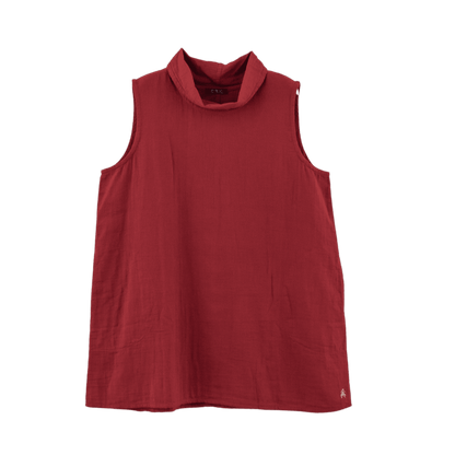 Double gauze high neck vest