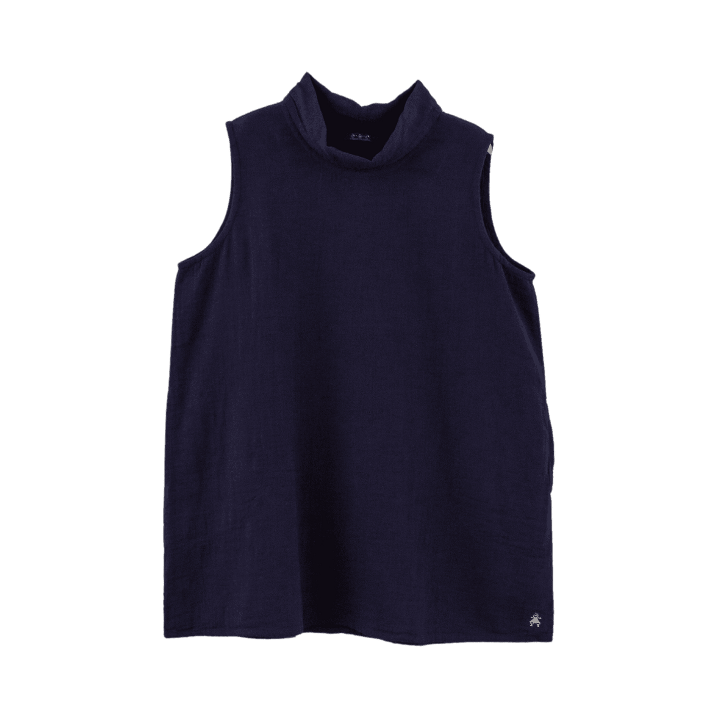 Double gauze high neck vest