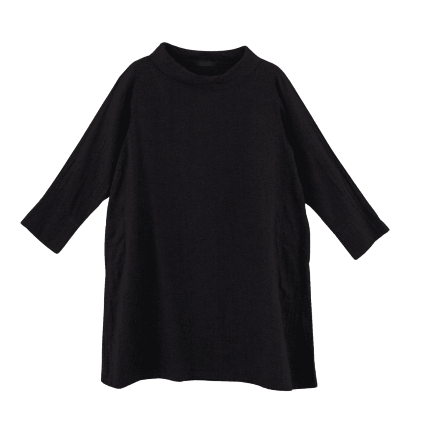 Double gauze layered collar tunic