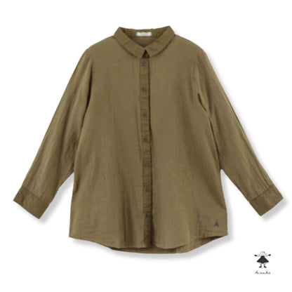 ダブルガーゼロングシャツ