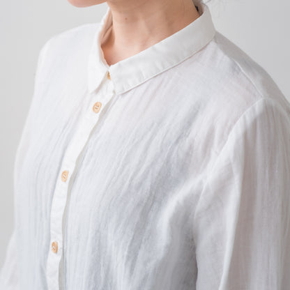 Double gauze long cuff shirt