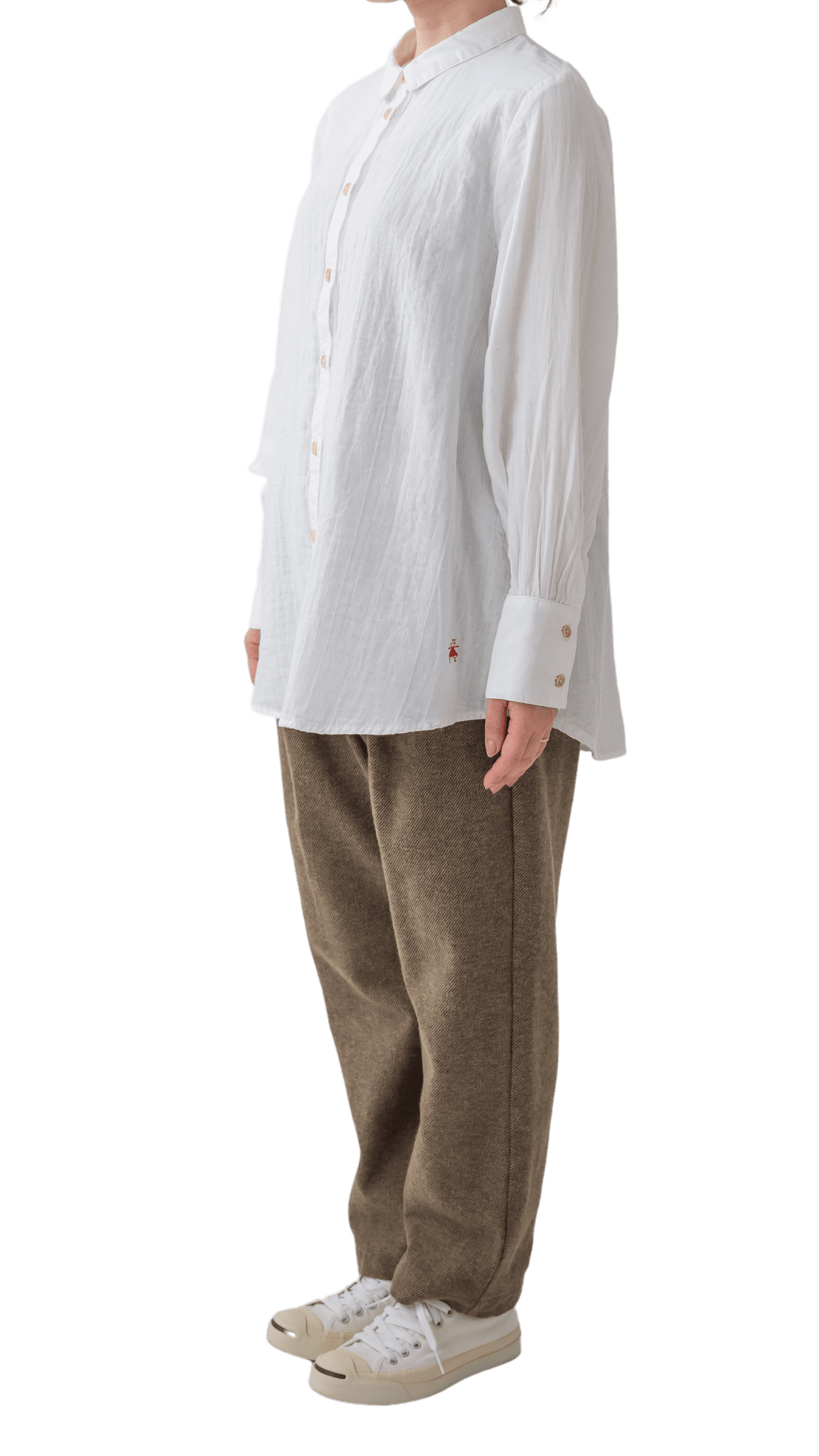 Double gauze long cuff shirt