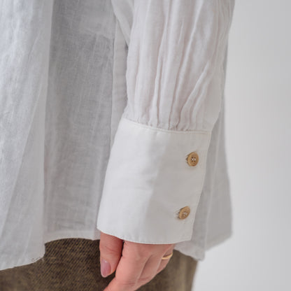 Double gauze long cuff shirt