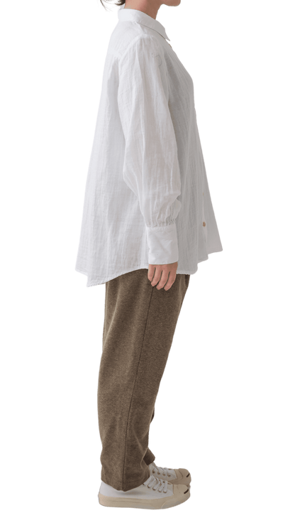 Double gauze long cuff shirt