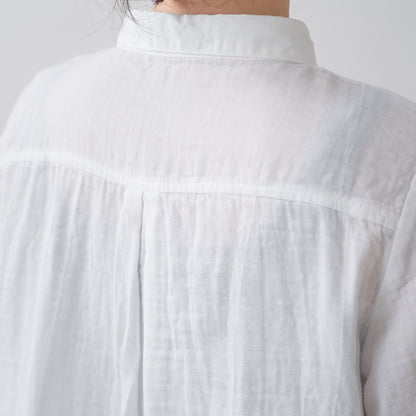 Double gauze long cuff shirt