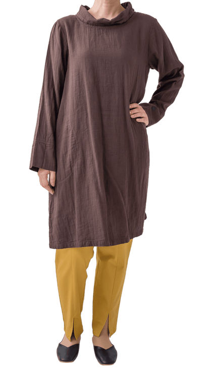 Double Gauze High Neck Tunic