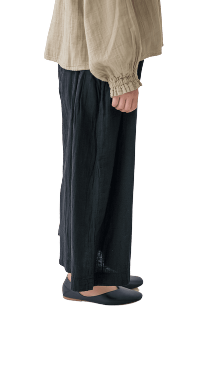 Double gauze pocket tuck pants