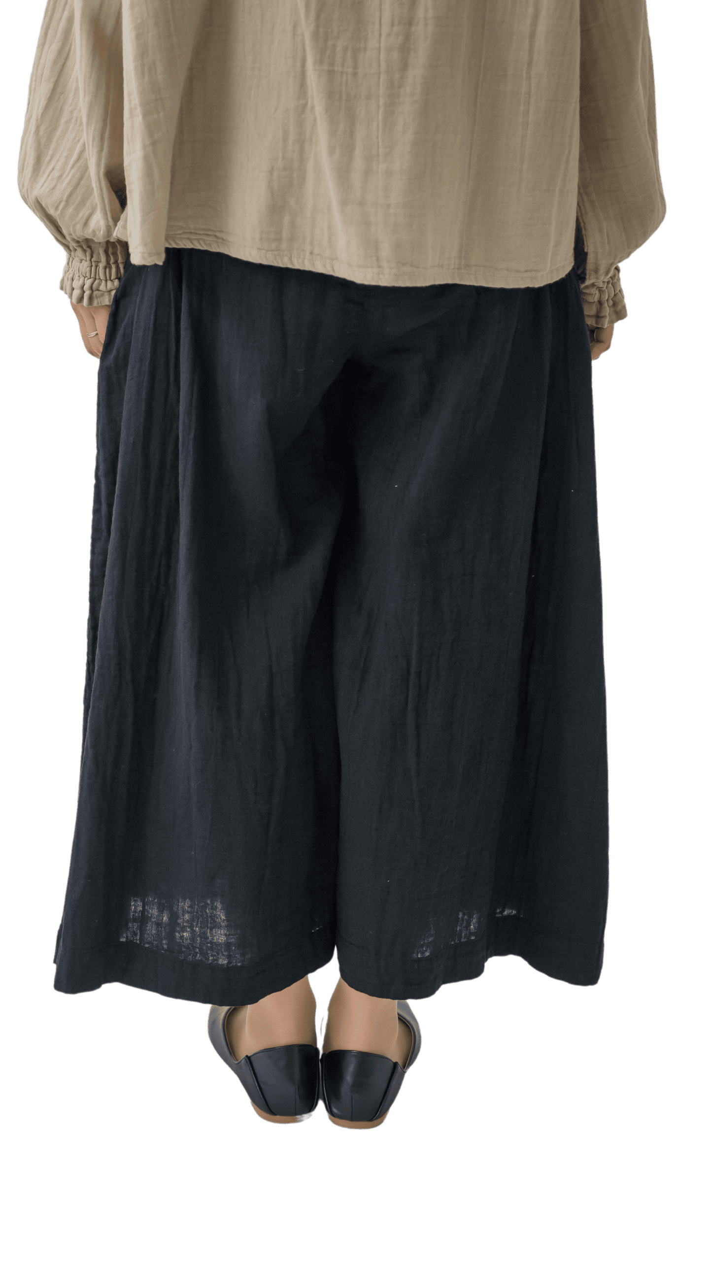 Double gauze pocket tuck pants