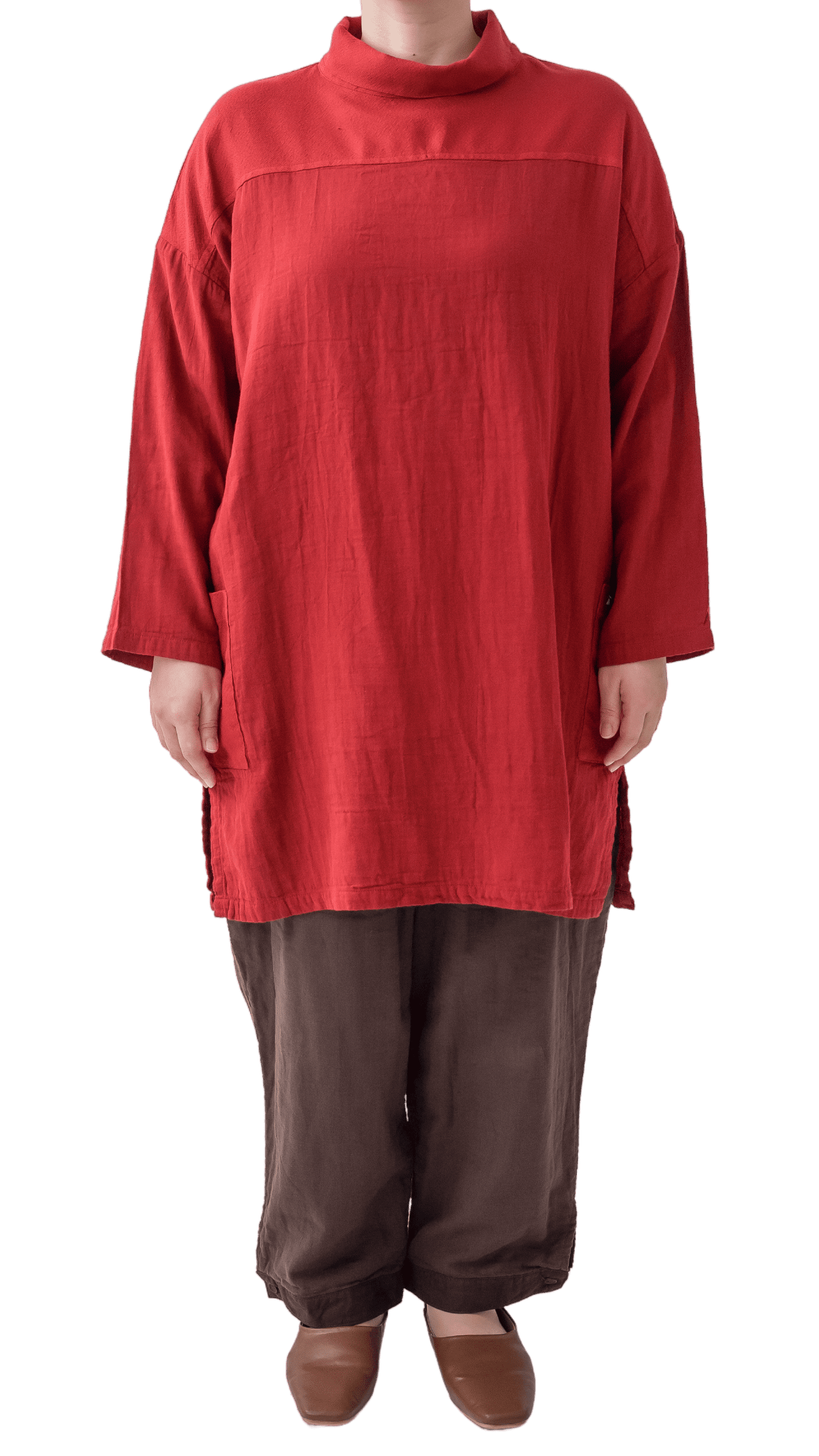 Double Gauze High Neck Tunic