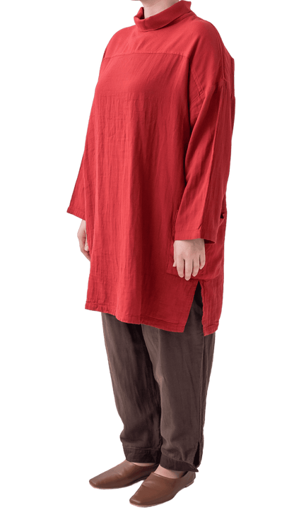 Double Gauze High Neck Tunic