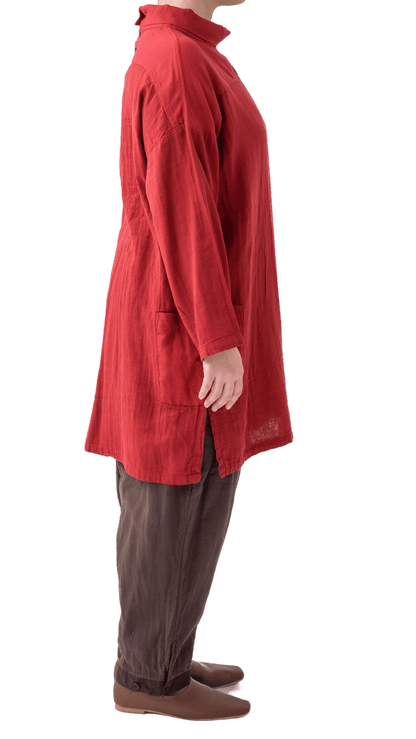 Double Gauze High Neck Tunic