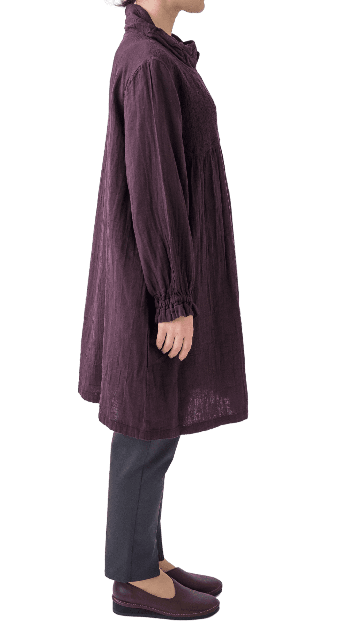 Double gauze chest panel tunic