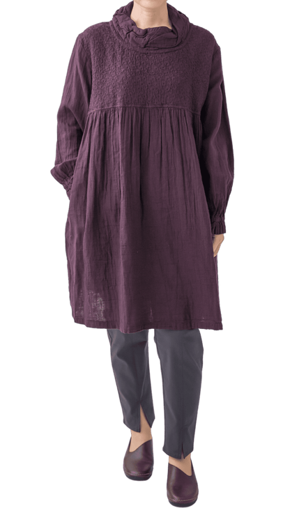 Double gauze chest panel tunic