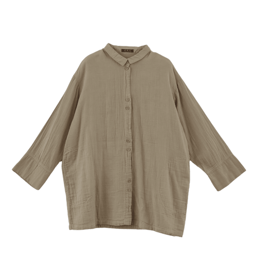 Double gauze tunic blouse