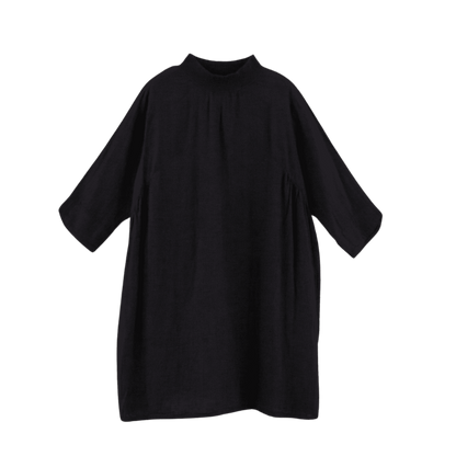 Double gauze chest gathered tunic