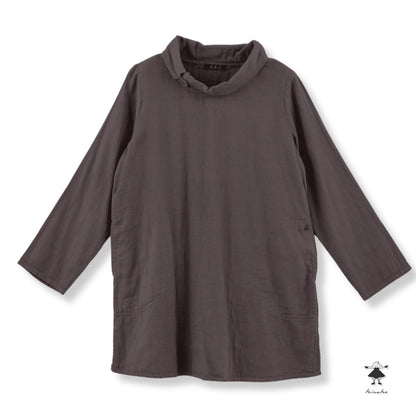 トリプルガーゼロールカラーチュニック