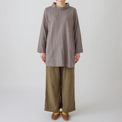 トリプルガーゼロールカラーチュニック