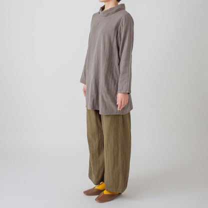 トリプルガーゼロールカラーチュニック