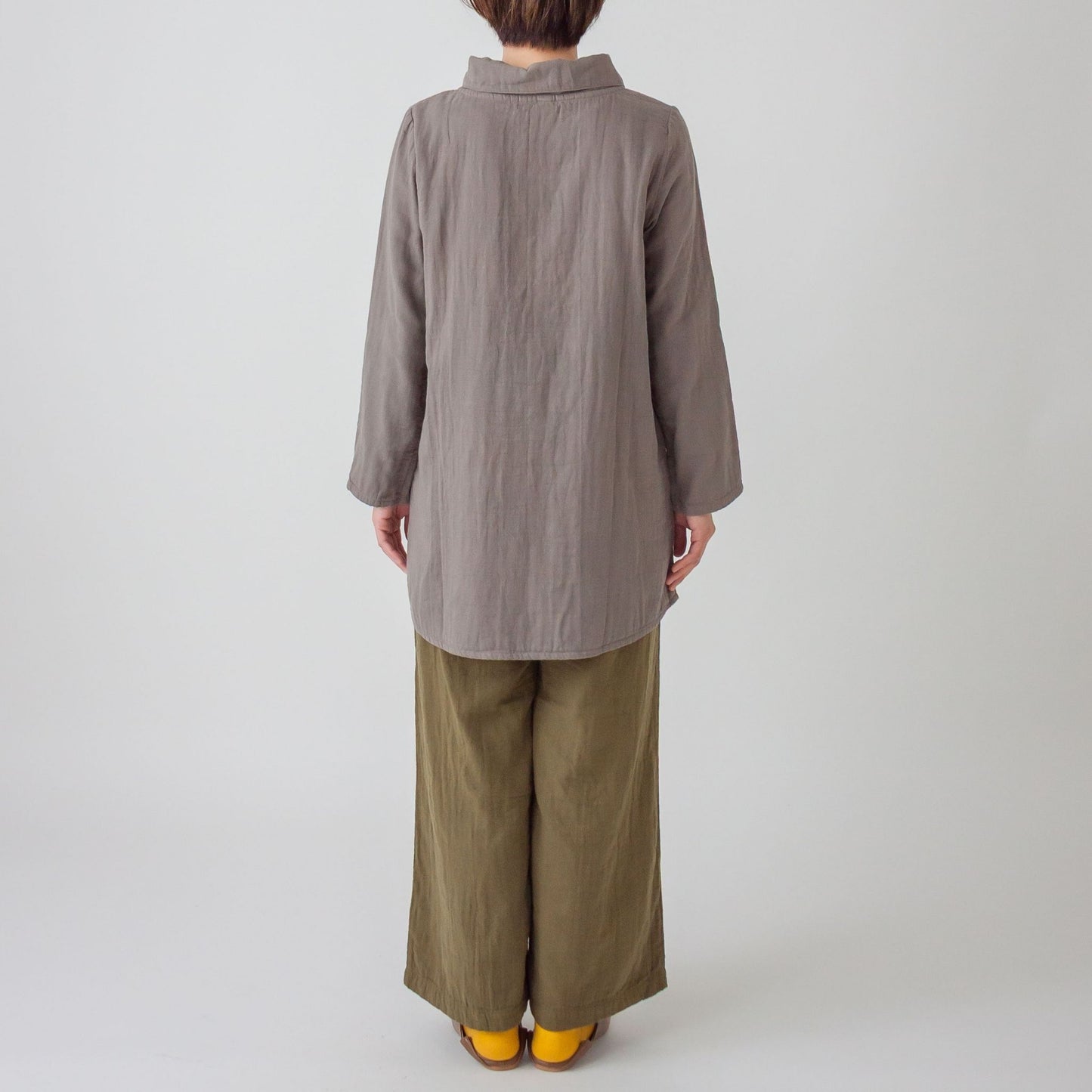 トリプルガーゼロールカラーチュニック