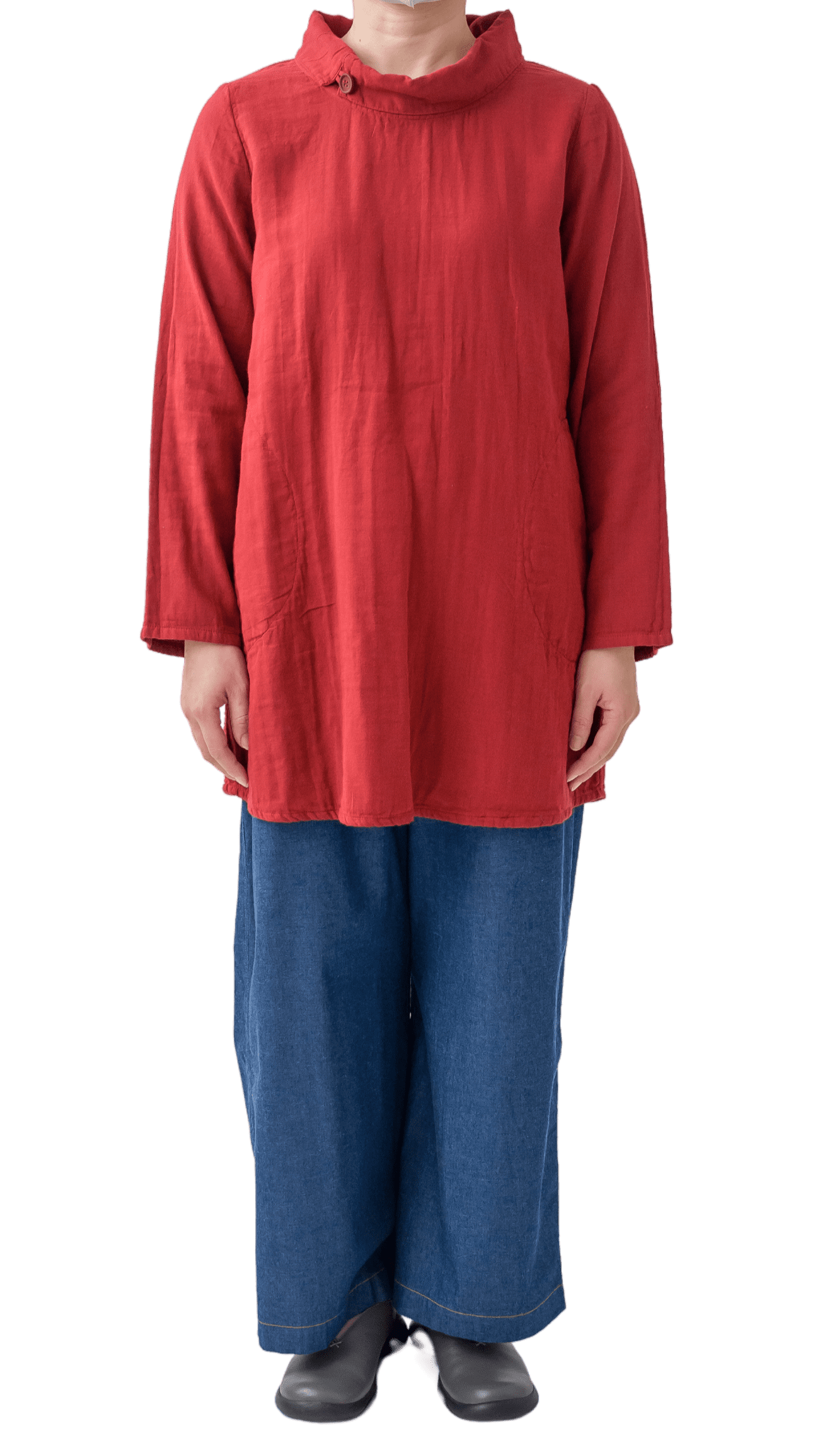 Triple Gauze Roll Collar Tunic