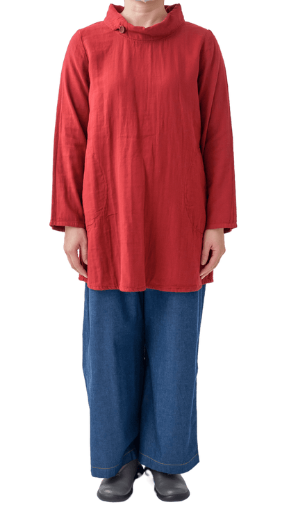 Triple Gauze Roll Collar Tunic