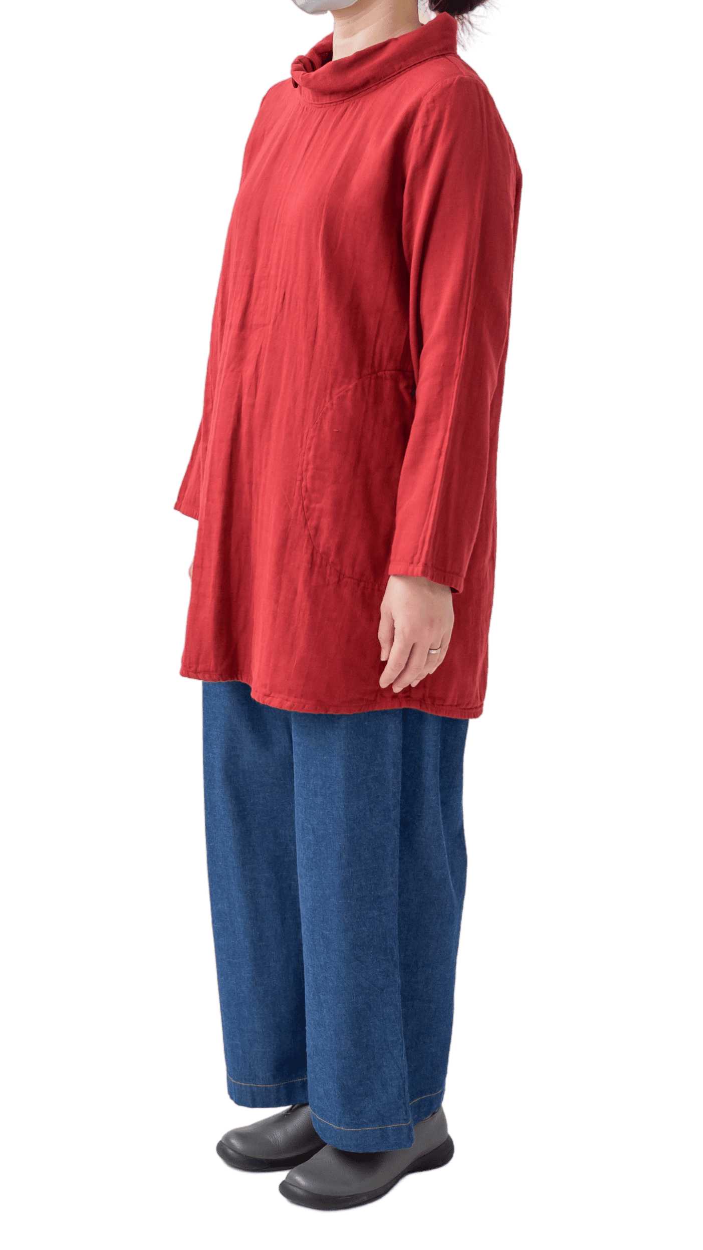 Triple Gauze Roll Collar Tunic