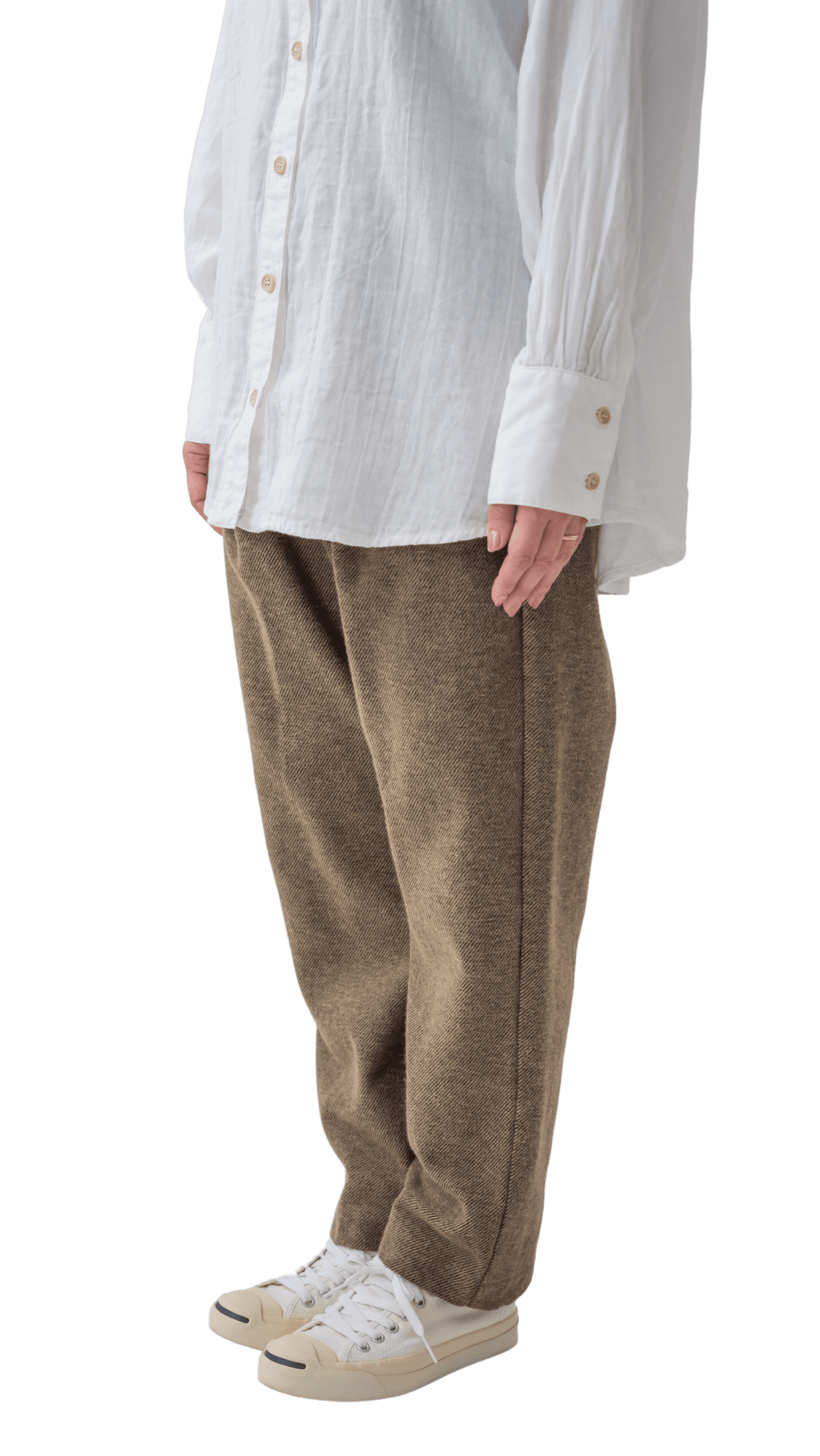 Cotton tweed pants