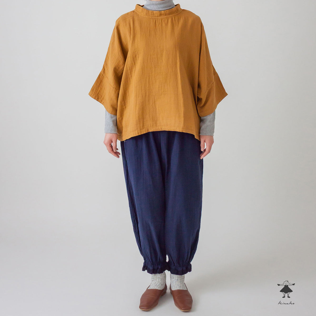 ダブルガーゼ ショート丈プルオーバー