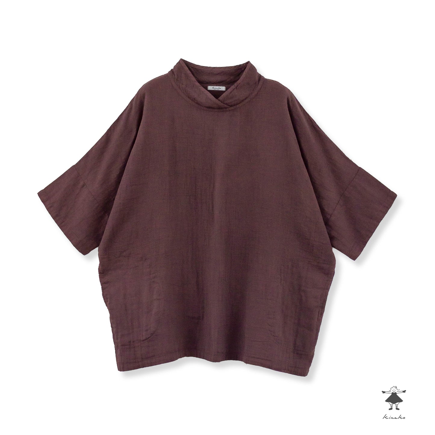 ダブルガーゼ ロングプルオーバー
