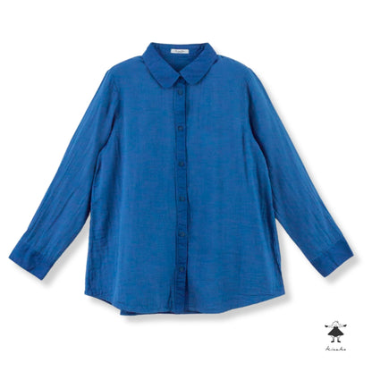 ダブルガーゼ丸衿シャツ