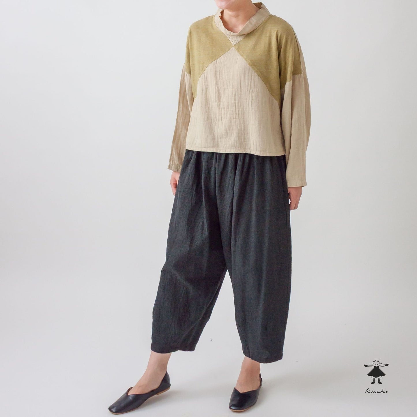 ダブルガーゼ×天竺ショートプルオーバー