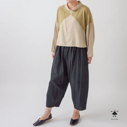 ダブルガーゼ×天竺ショートプルオーバー