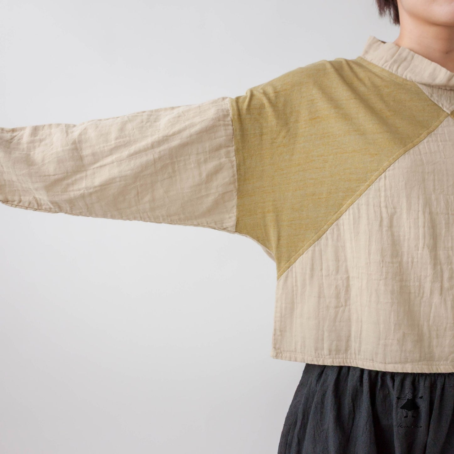 ダブルガーゼ×天竺ショートプルオーバー